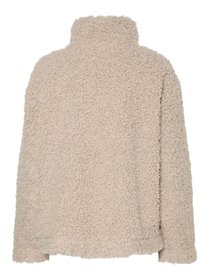 Rhea | Women’s cozy textured teddy button jacket